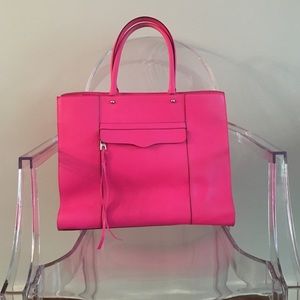 Neon pink Large Rebecca Minkoff MAB tote